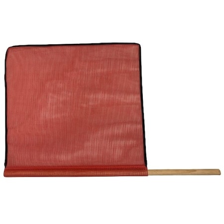 Mutual Industries Flag, Red with Black Binding, PVC, 27 in Length, 10 Flags 14968-7991-27